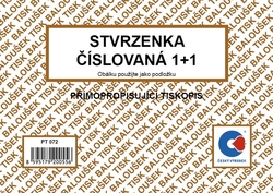 BALOUŠEK TISK PT072 Stvrzenka, A6 - propisující- výprodej posledních 8ks